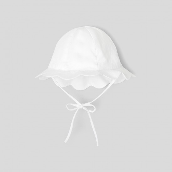 Baby girl scalloped hat