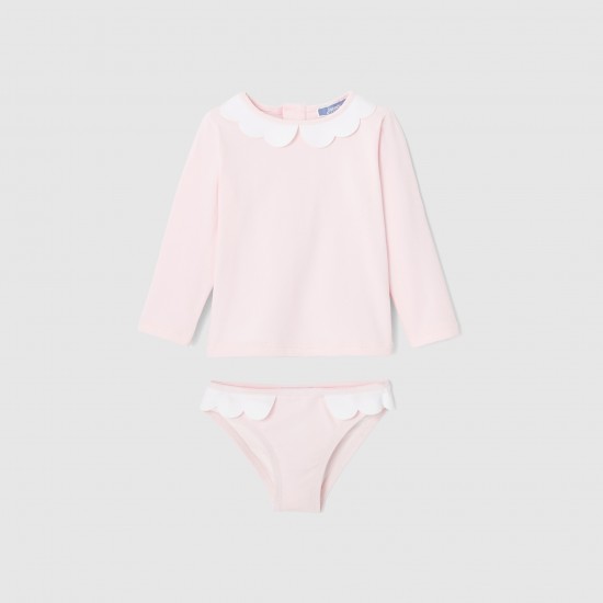 Toddler girl UV-blocking swimsuit