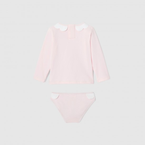 Toddler girl UV-blocking swimsuit