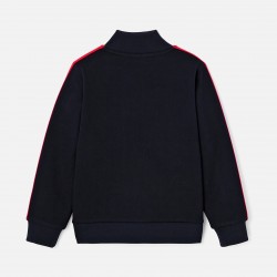 Boy cardigan with high collar