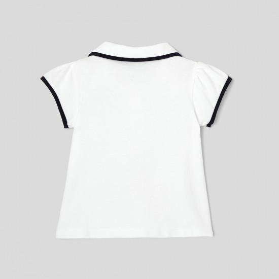 Toddler girl short-sleeved polo