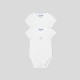 Set of 2 short-sleeved baby bodysuits