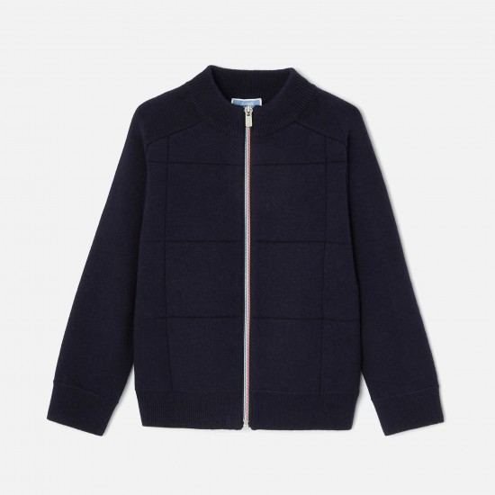 Boy zip-up cardigan
