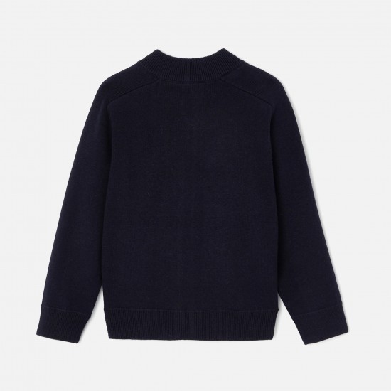Boy zip-up cardigan