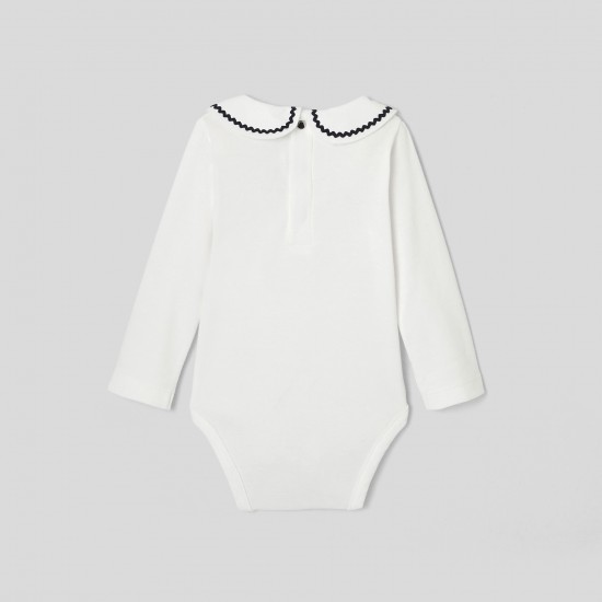 Baby girl decorative neckline bodysuit