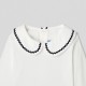 Baby girl decorative neckline bodysuit