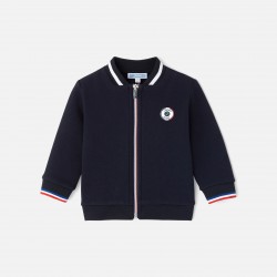 Baby boy zip-up cardigan