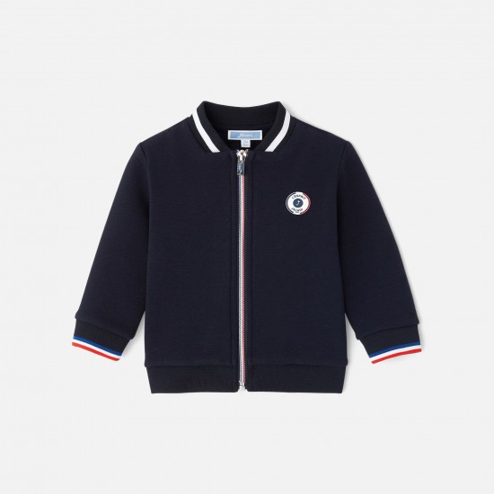 Baby boy zip-up cardigan