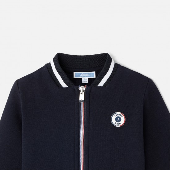 Baby boy zip-up cardigan