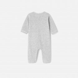 Baby girl boucle knit velour pajamas