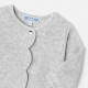 Baby girl boucle knit velour pajamas
