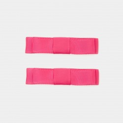 Set of 2 barrettes with flat bow
