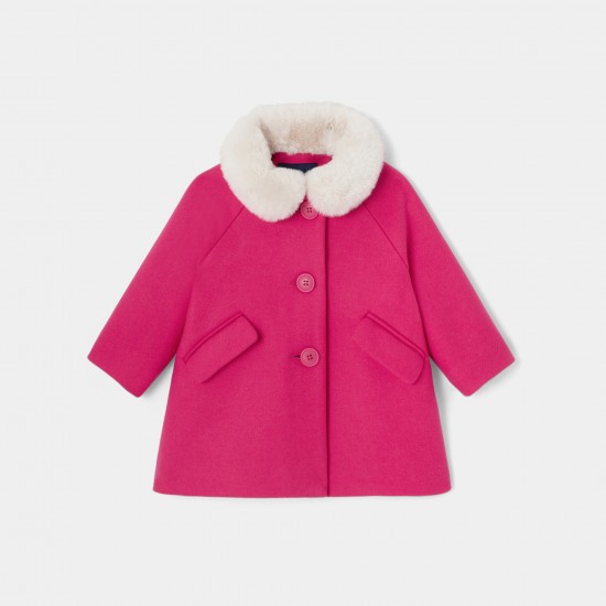 Baby girl wool fabric coat