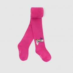 Baby girl tights with Liberty fabric bow