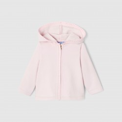 Baby girl zip-up fleece cardigan