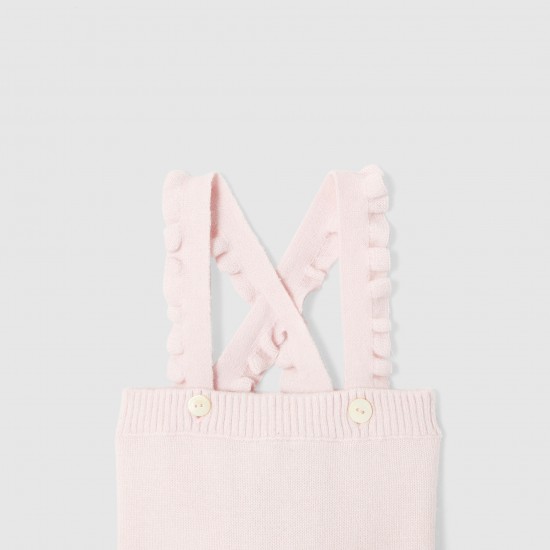 Baby girl knit overalls