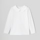 Girl tee-shirt with petal collar Girl tee-shirt with petal collar