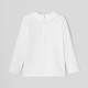 Girl tee-shirt with petal collar Girl tee-shirt with petal collar