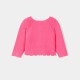 Baby girl cardigan in garter stitch knit Baby girl cardigan in garter stitch knit