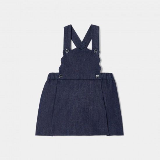 Baby girl denim chasuble dress