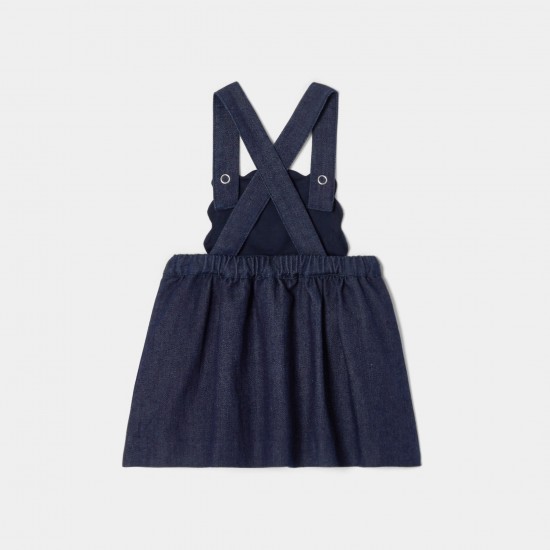 Baby girl denim chasuble dress