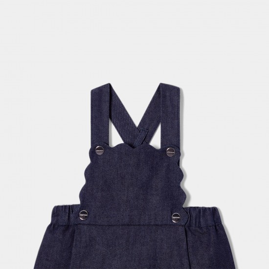 Baby girl denim chasuble dress