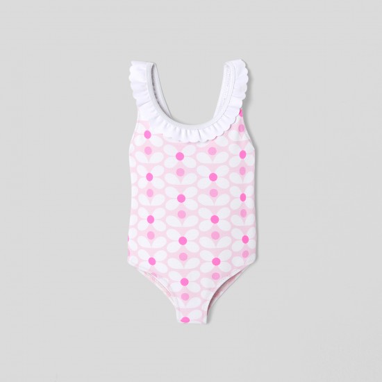 Baby girl flower pattern swimsuit