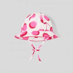 Baby girl hat with cherry pattern