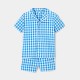 Boy gingham shirt pajamas