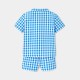 Boy gingham shirt pajamas