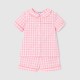 Girl gingham short pajamas