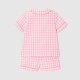Girl gingham short pajamas