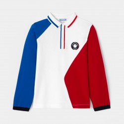 Boy color block polo
