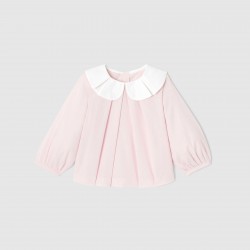 Baby girl blouse in fil à fil