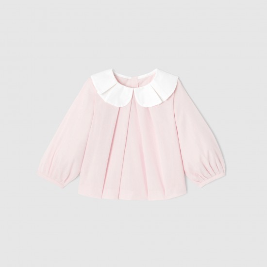 Baby girl blouse in fil à fil
