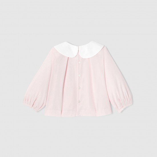 Baby girl blouse in fil à fil