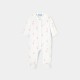 Baby girl pajamas in printed velvet