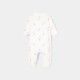 Baby girl pajamas in printed velvet