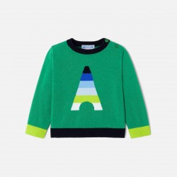 Baby boy Intarsia sweater Eiffel Tower 