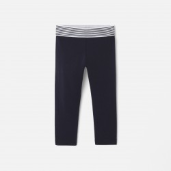 Baby girl leggings in cotton piqué 