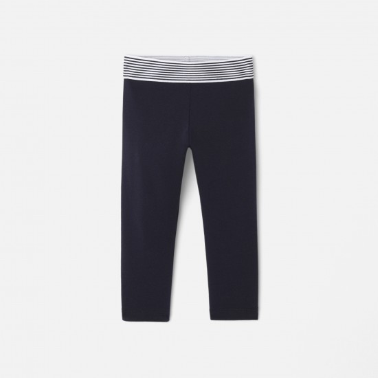 Baby girl leggings in cotton piqué 