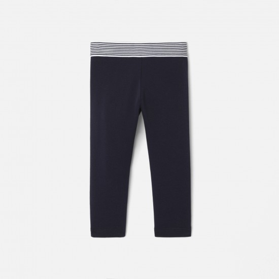 Baby girl leggings in cotton piqué 