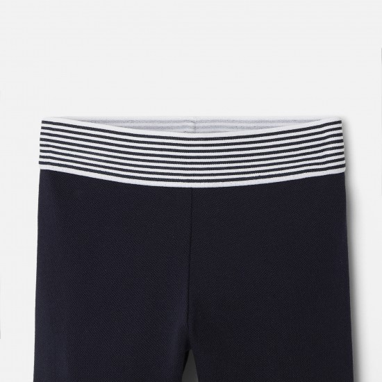 Baby girl leggings in cotton piqué 