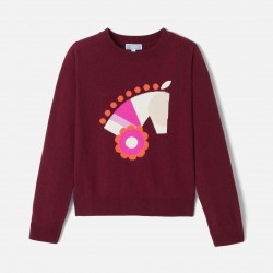 Girl Intarsia horse sweater 