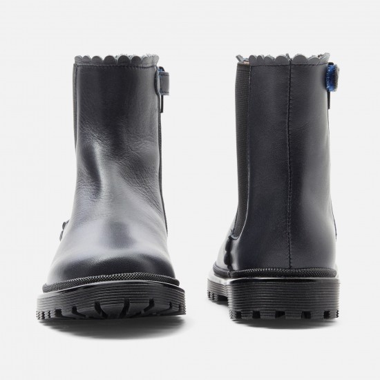 Girl chelsea boots in smooth leather