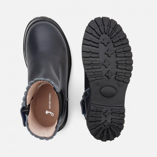 Girl chelsea boots in smooth leather
