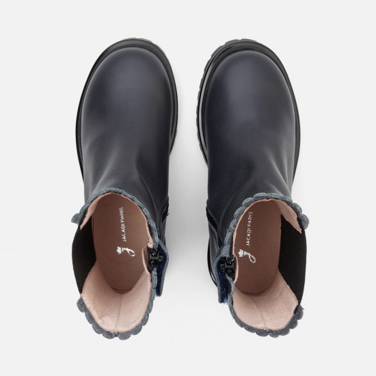 Girl chelsea boots in smooth leather