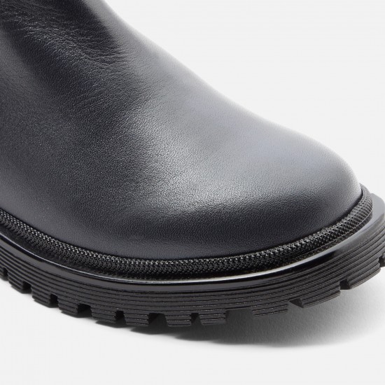 Girl chelsea boots in smooth leather