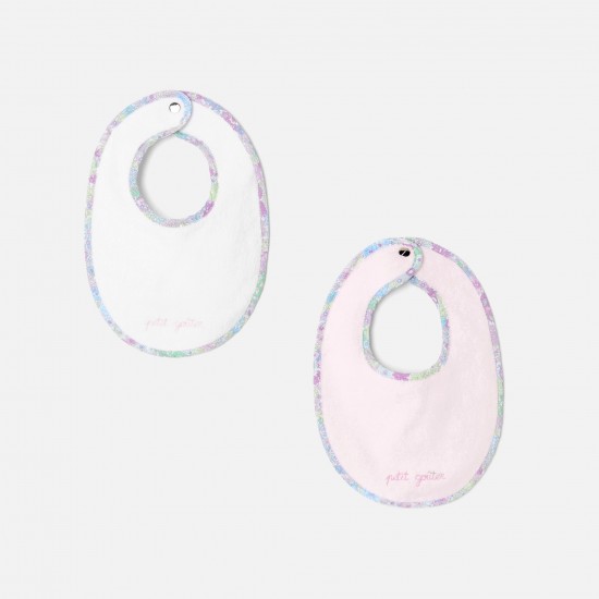 Set of 2 terry cotton bibs