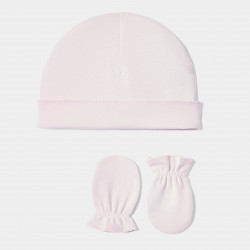 Baby bonnet and mittens set